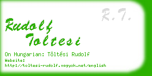 rudolf toltesi business card